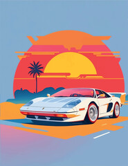 Fototapeta na wymiar Car vector illustration ai generated