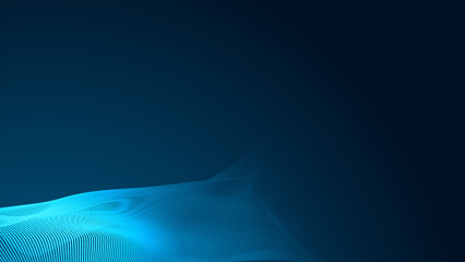 Abstract dot white blue wave gradient texture technology background.