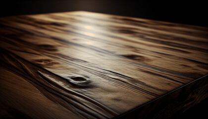 The aged wood surface on the tabletop
