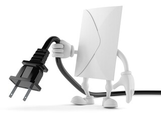 Envelope character holding electric cable