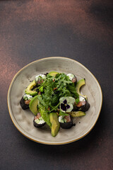 Delicious breakfasts from the restaurant. Close up