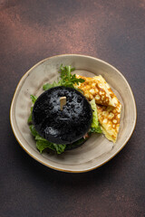 Delicious breakfasts from the restaurant. Close up