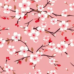 Fototapeta premium Cherry Blossom Whispers - Generative AI
