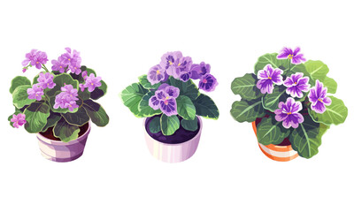 African Violet in a pot