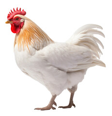Fototapeta premium Hen isolated on the transparent background PNG. AI generative.