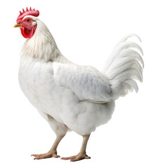 Hen isolated on the transparent background PNG. AI generative.
