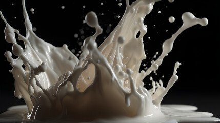 close up milk splash