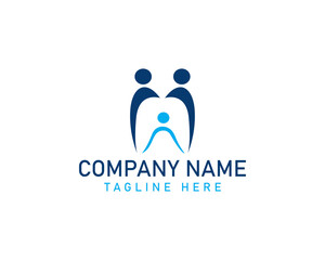 Creative family healthy teeth logo design concept.  Family dental care, dental clinic, Dental care vector icon. 
