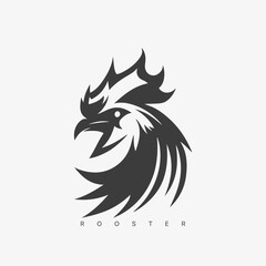 Vector modern Rooster logo template.