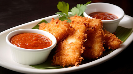 Coconut crusted fish