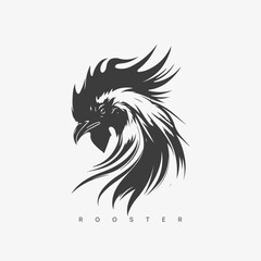 Vector modern Rooster logo template.