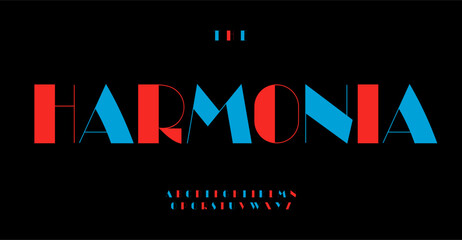 Artistic contrast alphabet, heavy elegant letters, unusual fashion font for influential logo, emphasis headline, progressive typography, modern typographic design. Vector typeset