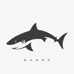 Modern vector shark logo template.