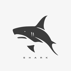 Modern vector shark logo template.