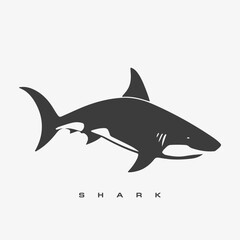 Modern vector shark logo template.