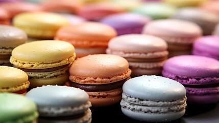 Obraz na płótnie Canvas Macarons: Delicate French Sweet Treat