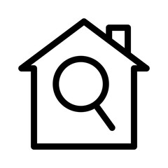 Home Search Icon on White Background