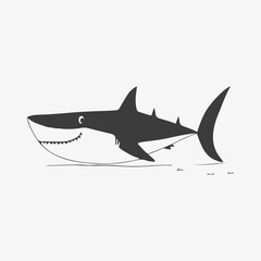 Modern vector shark logo template.