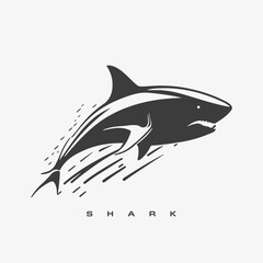 Modern vector shark logo template.