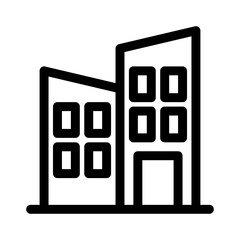 Office building Icon on White Background