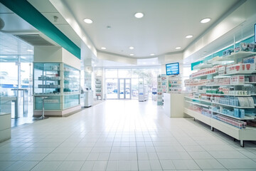 Pharmacy drug store waiting area