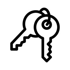Key Owner Icon on White Background