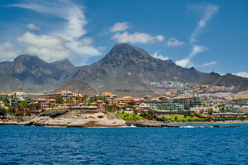View of the town of Costa Adeje, Tenerife, Canary Islands, Spain