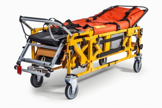 Hospital Rescue Stretcher on white background, stretcher png