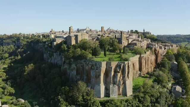 aerial view of the city of orvieto