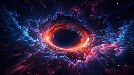 Obraz premium Cosmic Enigma: The Captivating Black Hole, Generative AI