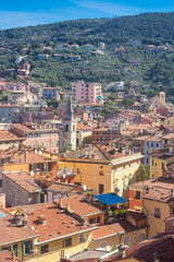 Fototapeta na wymiar Aerial view of Lerici town, Italy