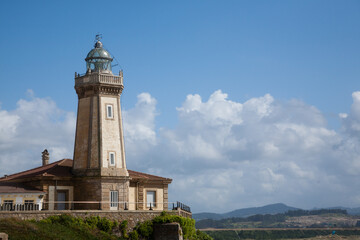 Aviles lighthouse view, Asturias, Spain