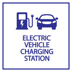  Electric vehicle charging station on white Vector Image