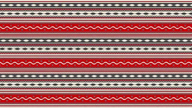 Romanian folk pattern. Traditional Romanian embroidery pattern . Video motion graphic. Elegant loop design.