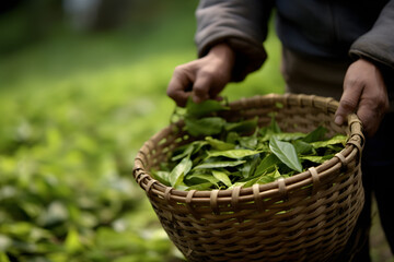 basket of fresh herbs