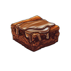 Chocolate Brownie  icon, vector art.