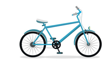 Fototapeta na wymiar stylish bike with blue gear