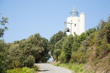 Gorliz lighthouse, cape Villano, gulf of Biscay, Spain