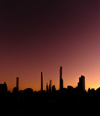 Fototapeta na wymiar Silhouette of a city.
