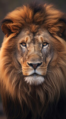 Fototapeta na wymiar Portrait of Male lion