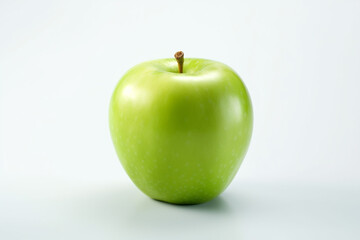 Green apple on a white background. Fresh apple fruit. Ai generative.