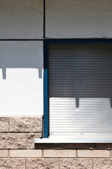 Sports Stadium Ticket Booth with closed window.