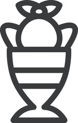 ミニミニ線画飲食物イラスト　パフェ