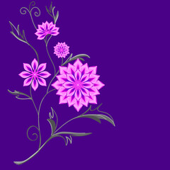 Floral background for textile, fabric, covers, wallpapers, print, gift wrapping, home decor. Illustration.