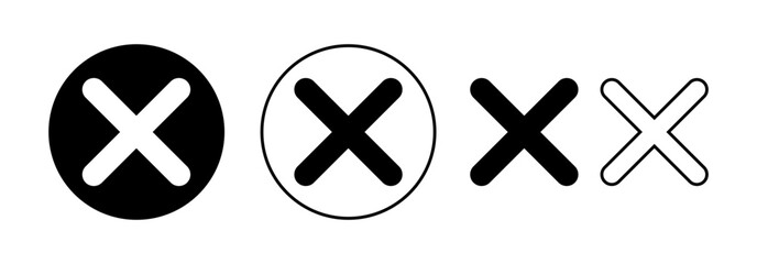 Obraz premium Close icon vector for web and mobile app. Delete sign and symbol. cross sign