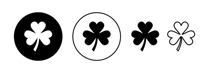 Fototapeta na wymiar Clover icon vector for web and mobile app. clover sign and symbol. four leaf clover icon.