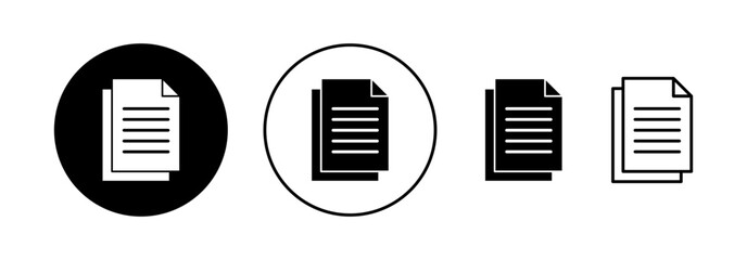 Document icon vector for web and mobile app. Paper sign and symbol. File Icon