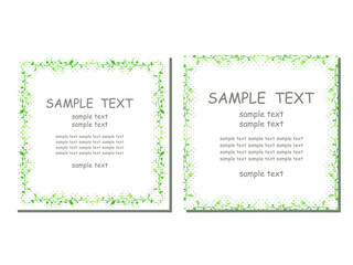 シンプルな手描きの植物の装飾フレーム