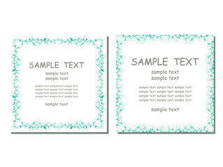 シンプルな手描きの植物の装飾フレーム