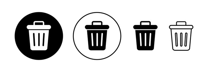 Trash icon vector for web and mobile app. trash can icon. delete sign and symbol.